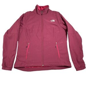 The North Face Apex‎ Softshell Jacket Women's Large Full Zip Burgundy